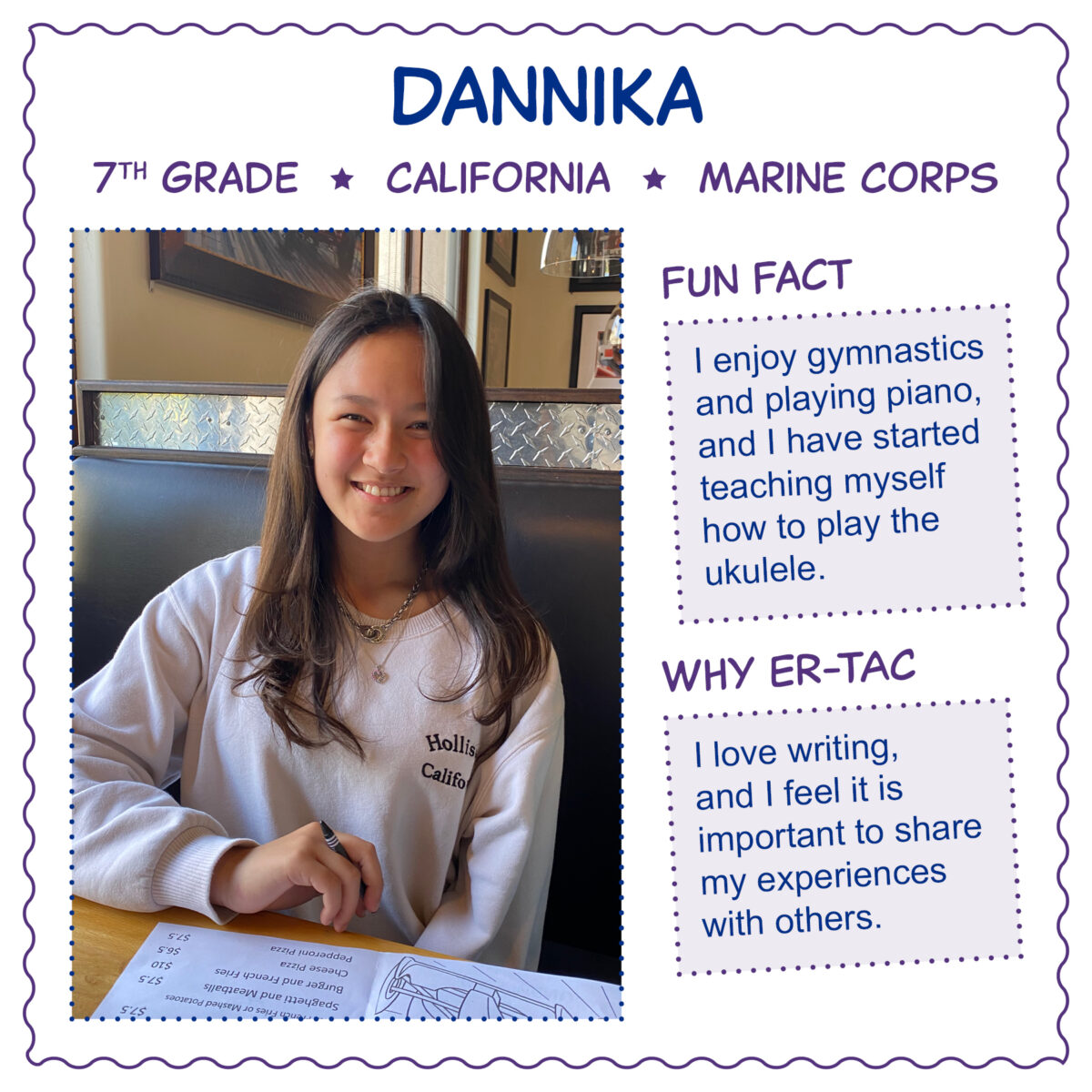ER-TAC_Dannika Elva Resa Teen Advisory Committee - Meet Dannika