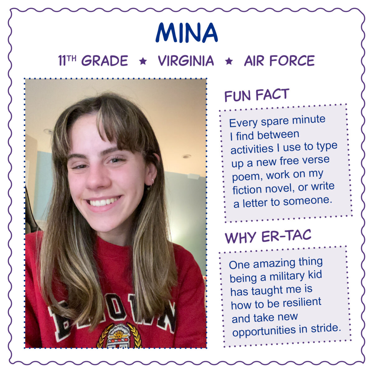 ER-TAC_Mina Elva Resa Teen Advisory Committee - Meet Mina