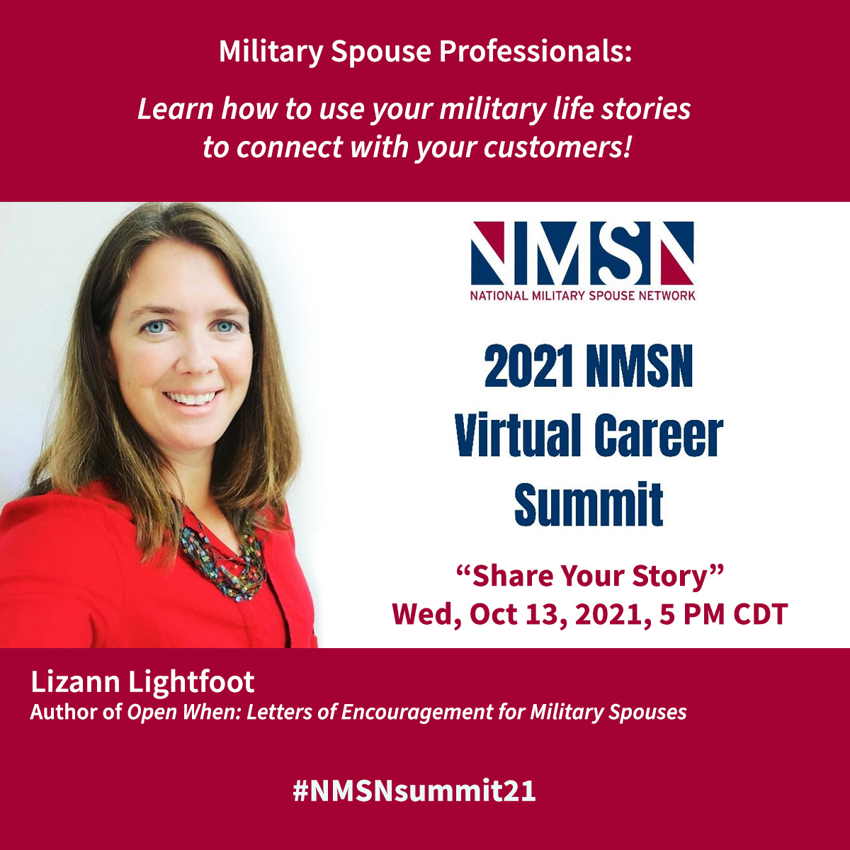 Elva Resa author Lizann Lightfoot presents "Share Your Story" at NMSN Summit Oct 13, 2021